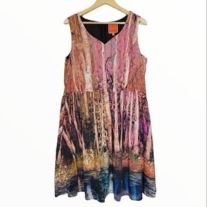 Very Rare! Modcloth Enchanted Forest Dress XL